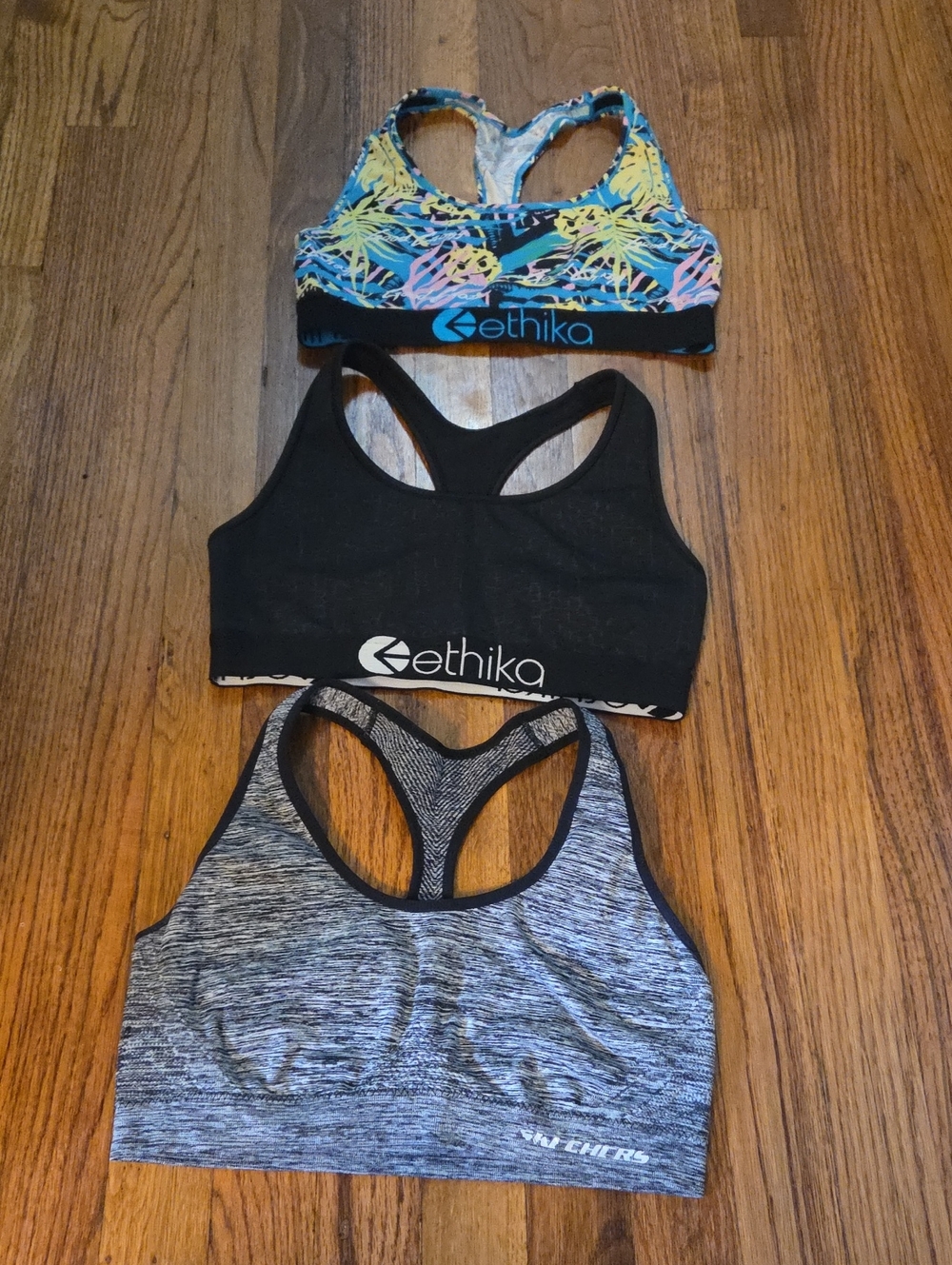 Ethika & Sketchers Racerback Sports Bra Bundle Large